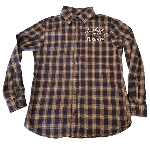 Assholes Live Forever Other - Assholes Live Forever Flannel Size Medum